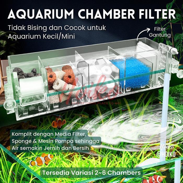 Filter Akrilik Filter Gantung Aquarium External Hanging Hang on Akuarium Mini
