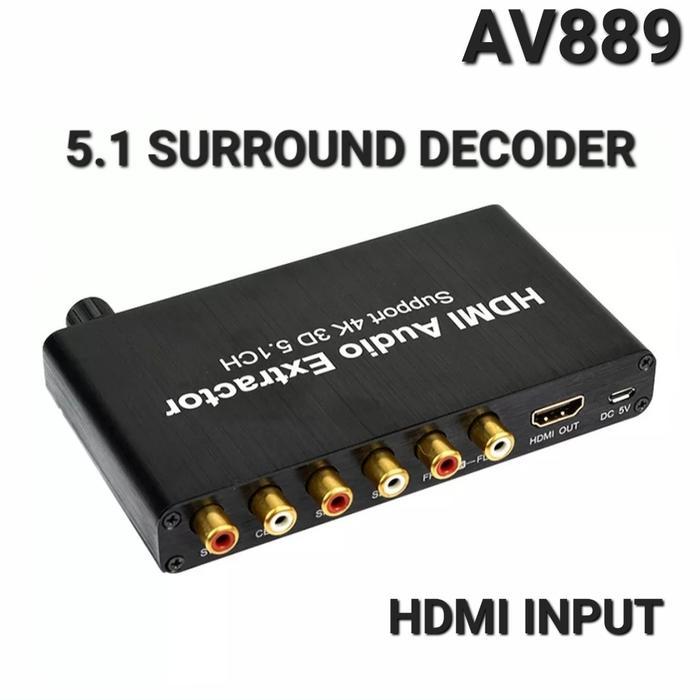 Avpro Av889 5.1 Digital Audio Decoder Surround Ac3 Dts Converter Hdmi