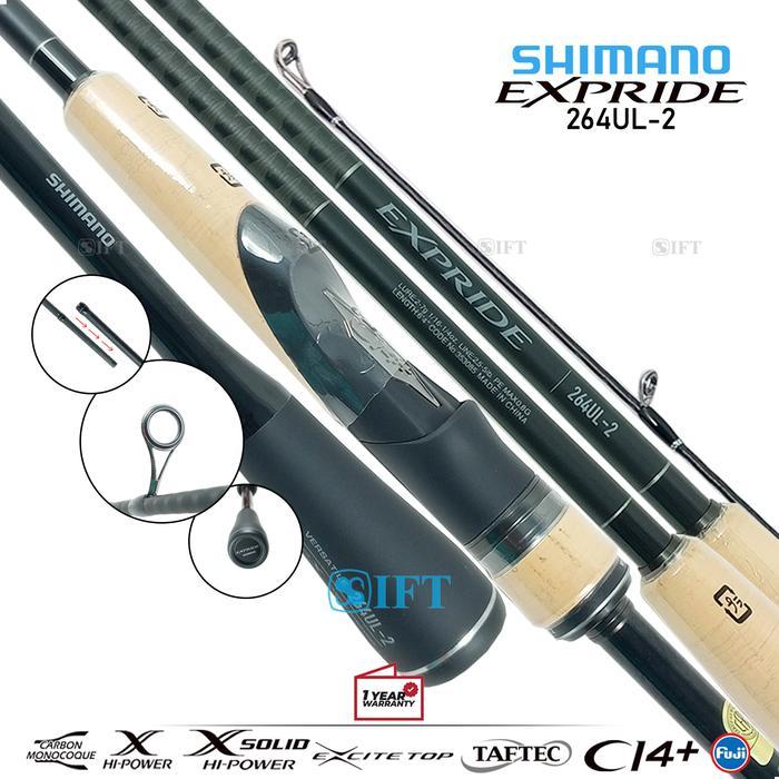 Joran SHIMANO EXPRIDE | Monocoque | Fuji SIC CI4+ | Hi Power X blank IFT FISHING - 264UL2