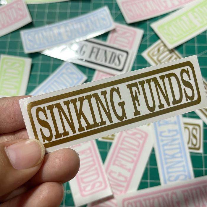 Cutting Stiker Sinking Funds Label Sticker Budgeting Keuangan Bahan Oracal Financial Planner Binder