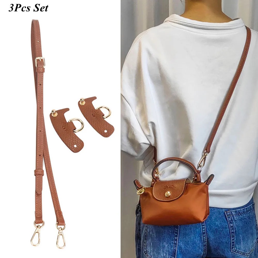 Bag Strap Bag Transformation Accessories For Longchamp Mini Bag Genuine Leather Shoulder Strap