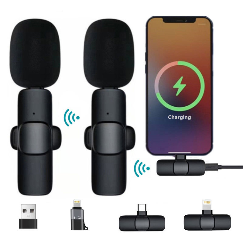 Wireless Microphone Microfono for Iphone Gaming Tiktok Vlog Short Video Shooting Wireless Lavalier