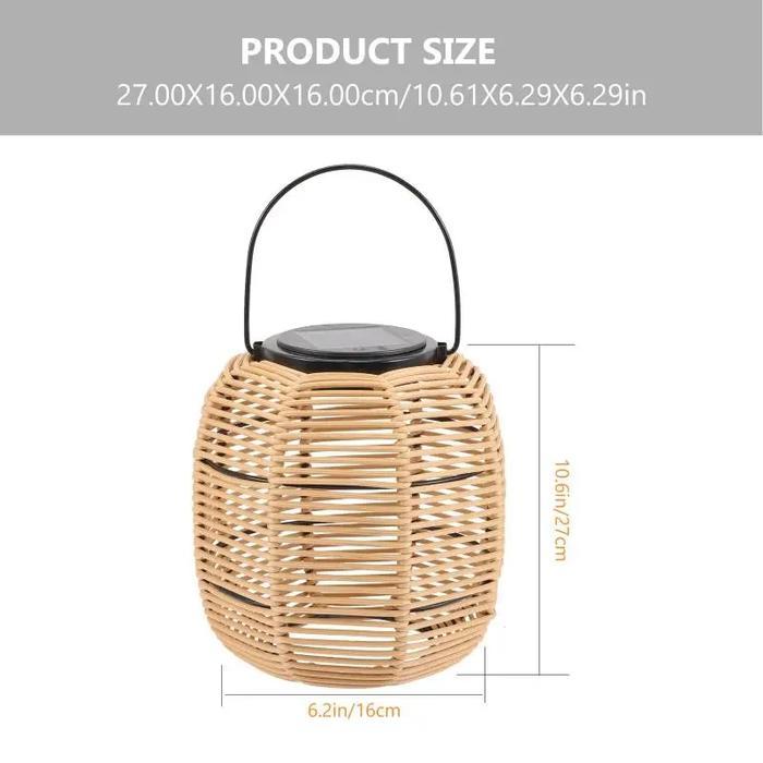 . Solar Lamp Outdoors Lantern Solar Hanging Outdoor Rattan Lamp Garden