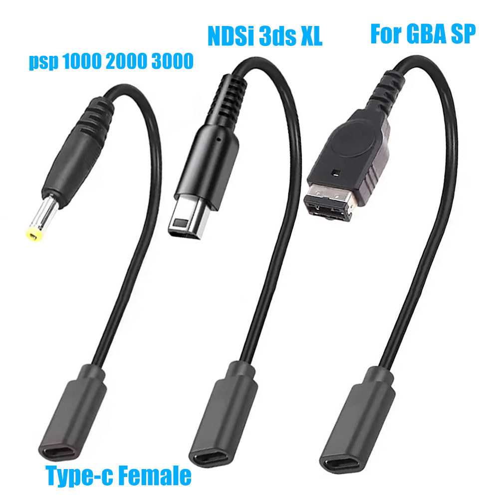 Usb Type-C Charging Cable Adapter For 3Ds Ll/Xl /New 3Ds/3Ds Xl/3Ds/New 2Ds Ll/2Ds Xl/2Ds/Dsi/Dsi Xl