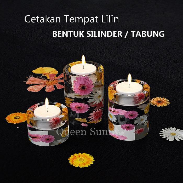 Cetakan Tempat Lilin Candle Holder Bulat Silinder Tabung Mold Resin Bahan Silikon Mould Silicone