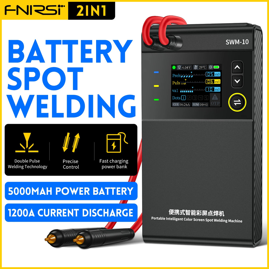 FNIRSI SWM-10 Portable Battery Spot Welder DIY Mini Welding Machine 18650 Battery Pack Welding Tool