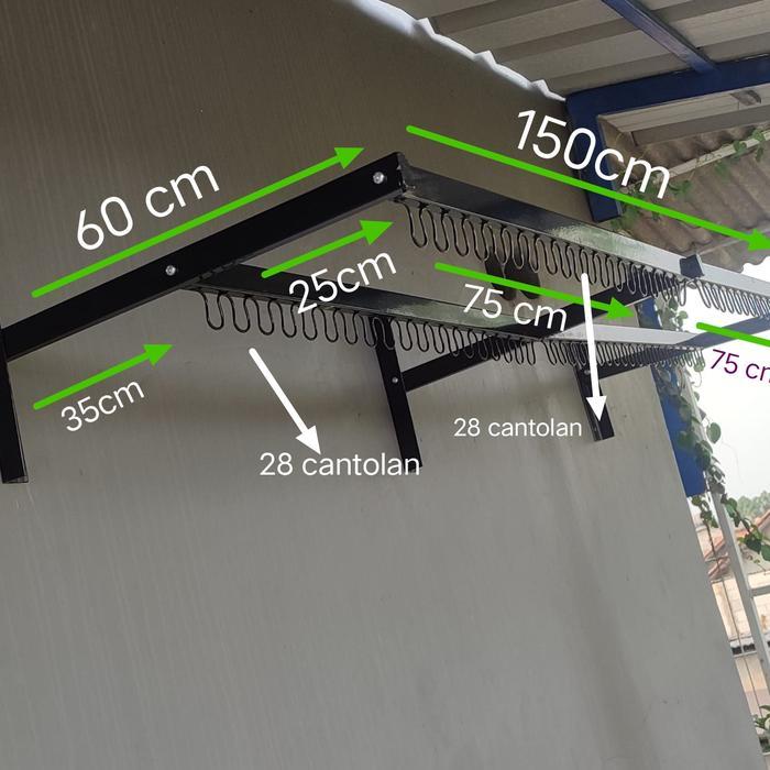 Jemuran lipat dinding 150 / 200cm