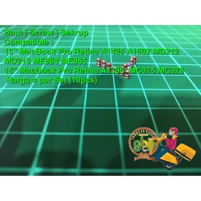 Baut Screw Sekrup Skrup Apple Macbook Pro Retina 13 15 A1425 A1502