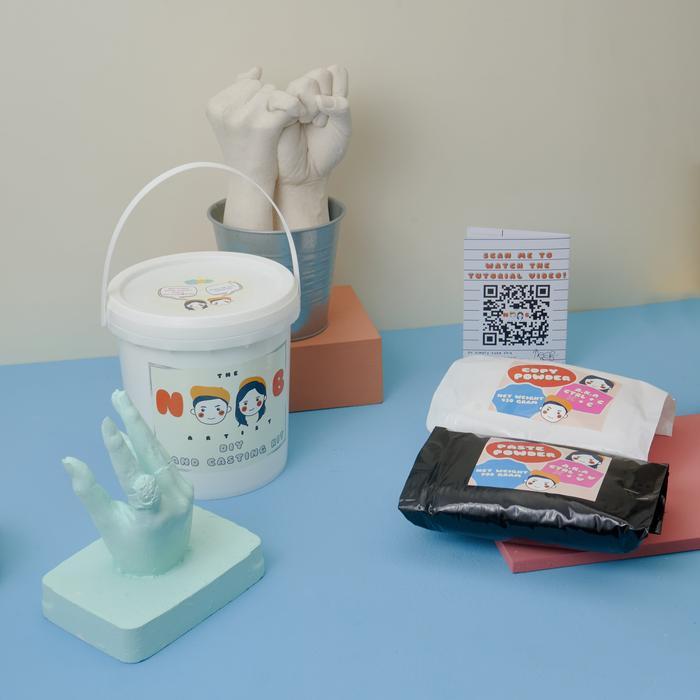 DIY Hand Casting Kit by The Noob Artist Cetak Tangan Couple & Bayi