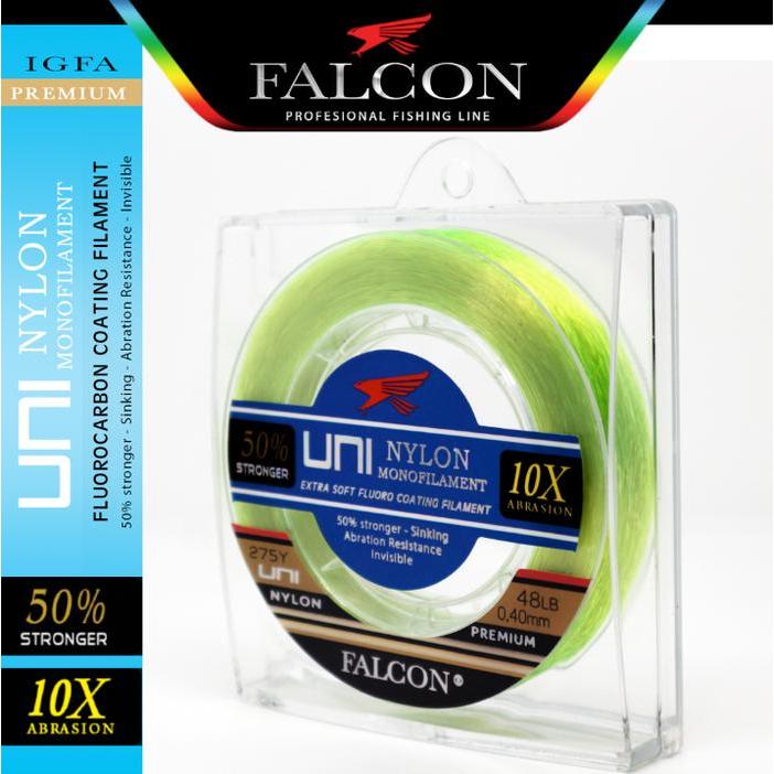 Senar Pancing Falcon Uni 275 Yards Yellow Fluo Night Vision