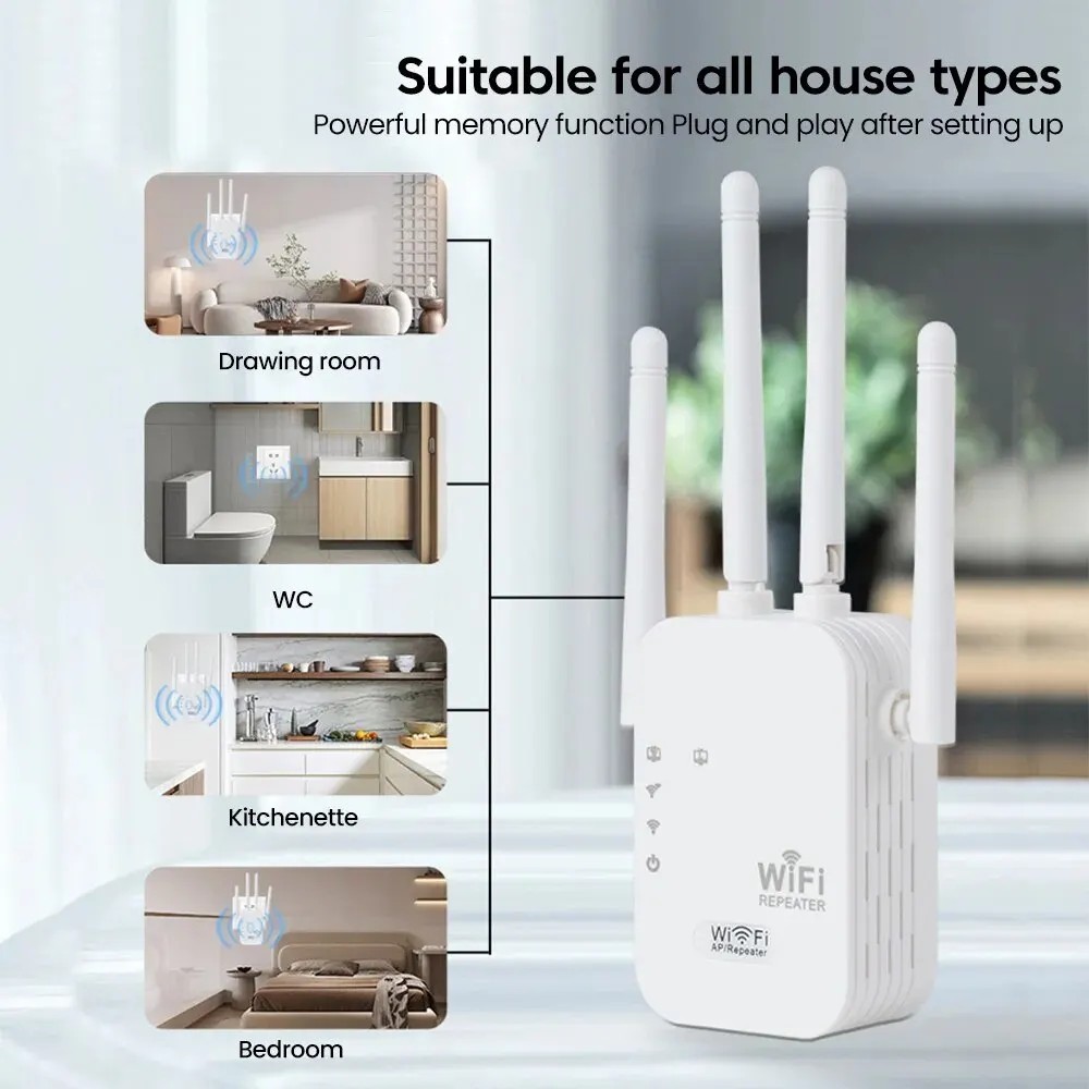 Walram 300M Wireless Wifi Repeater Wifi Extender Wireless Wifi Signal Booster Wireless Network