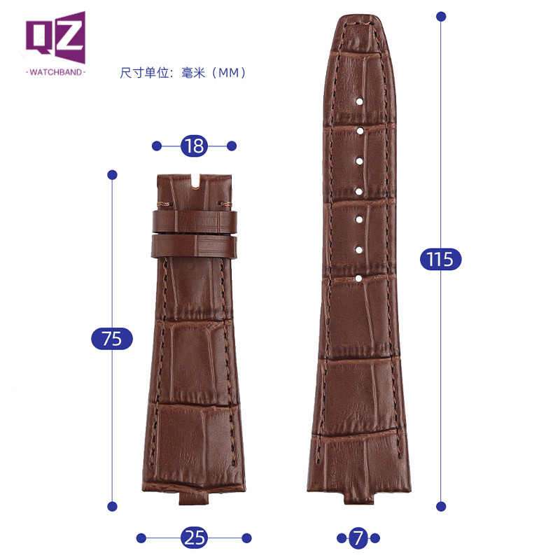 Genuine Leather Strap For Vacheron Constantin Overseas Vc 4500V 5500V 7900V Cowhide Watch Band