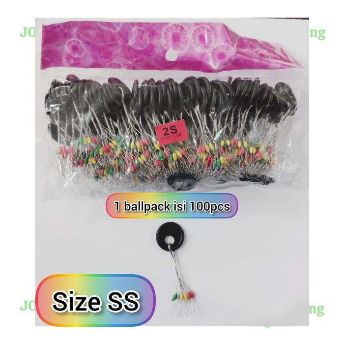 STOPPER PANCING STOPER KARET ISI 100PCS / BALLPACK FISHING BEAD