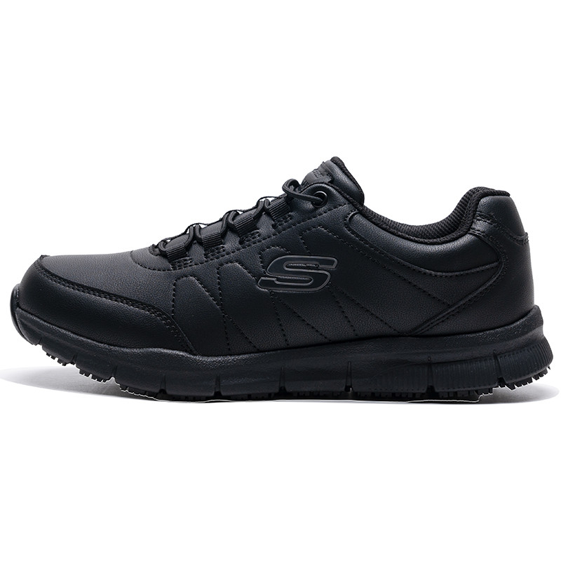 Skechers Men'S Shoes Versatile Black Casual Business Shoes Non-Slip Sneakers Cushioning Work Shoes
