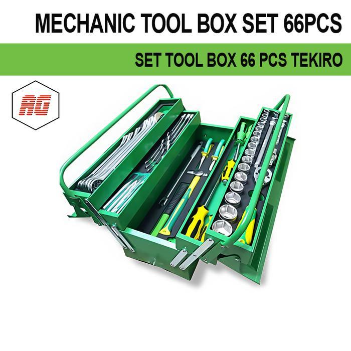 TEKIRO Paket Bengkel Tool Box Set 66 Pcs / Tool Box Set 66 Pcs