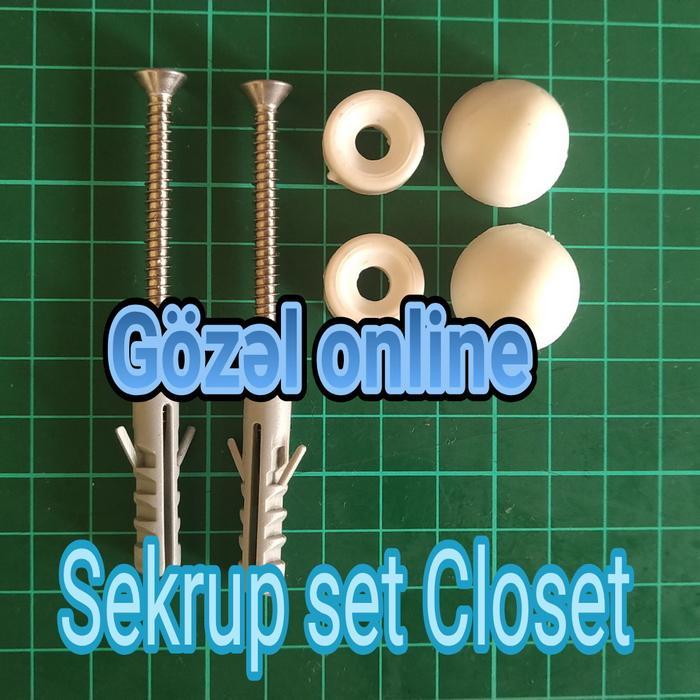 Sekrup Dudukan Closet Universal - Sekrup Closet Stainless Anti Karat