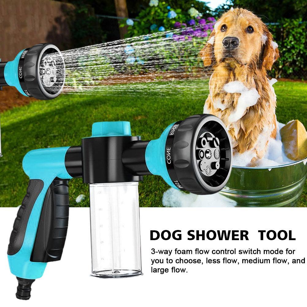 Pet Shower Nozzle Sprayer Hose Dog Shower Gun Pressure Hose Nozzle Foam Gun 8 In 1 Jet Spray Gun Ani