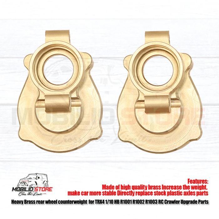 Heavy Brass Rear Wheel Counterweight For Huangbo Hbr 1/10 Rc Crawler
