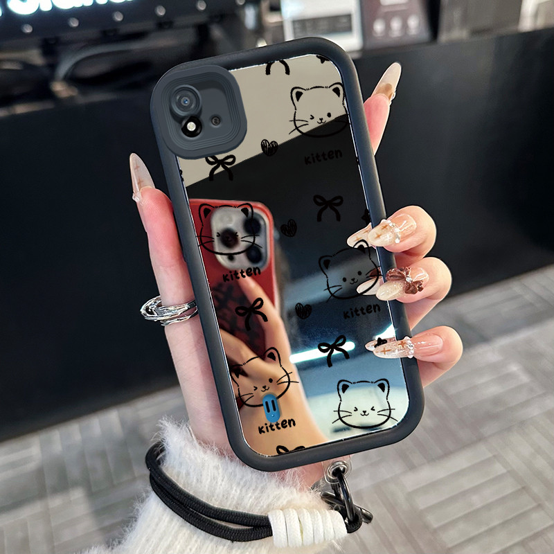 Casing Hp untuk Realme C20 C20A C11 2021 C11 2020 Case Casing Kucing pola Silikon Softcase Kasing HP