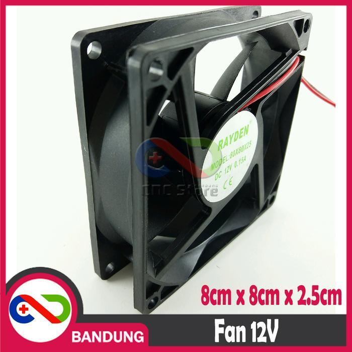 "New" FAN DC 12 VOLT 8x8x2.5CM FAN DC