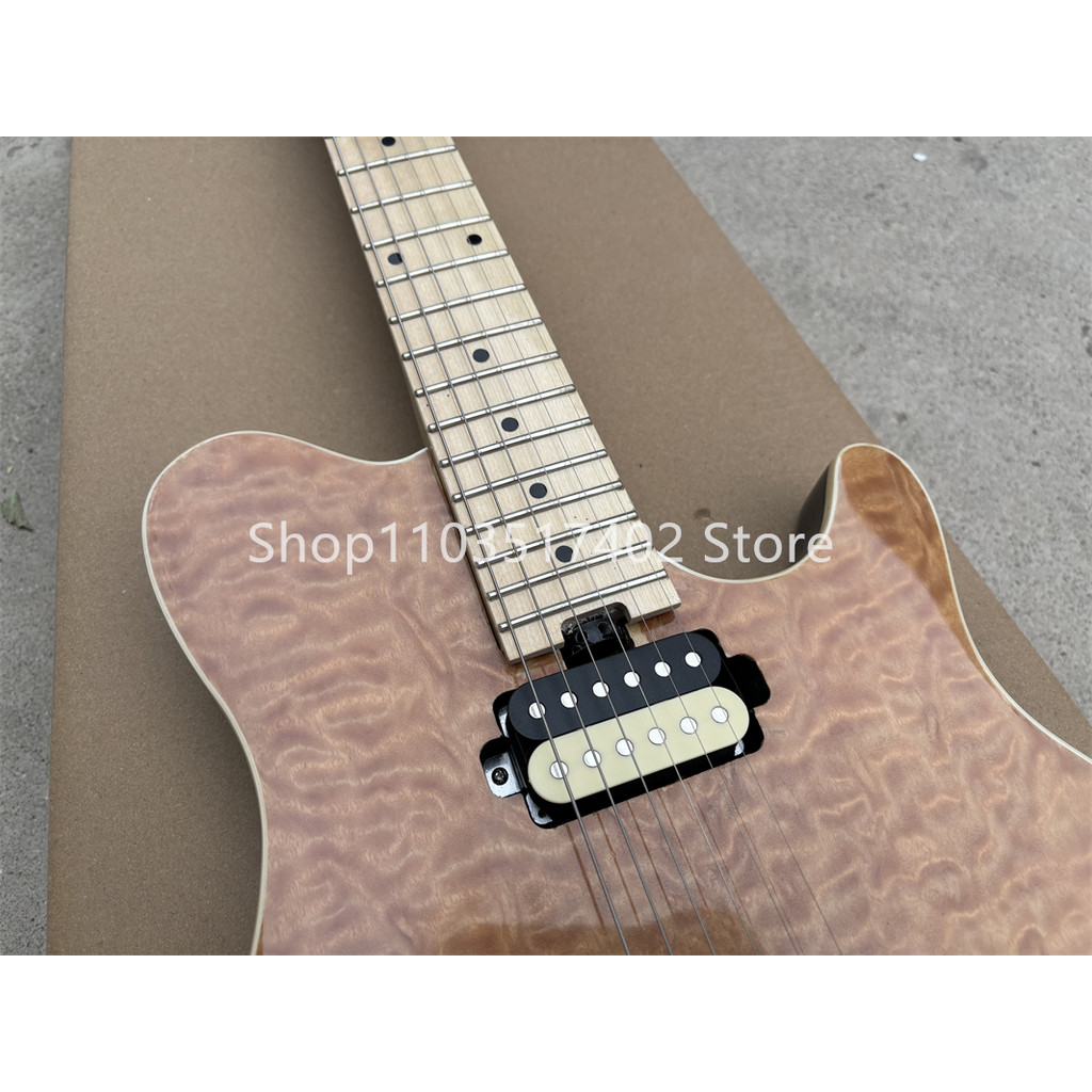 Upgrade EVH Wolf Light brown quilted maple top electric guitar Floyd Rose vibrato Bridge high