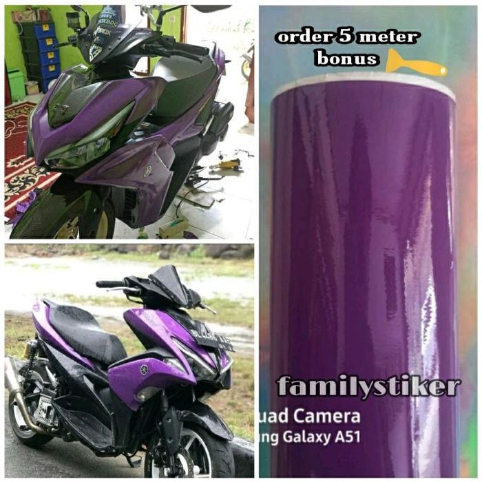 scotlet ungu glosy stiker skotlet motor mobil warna ungu