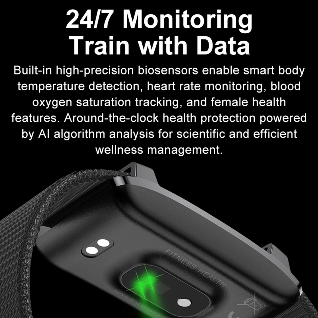 Health Fitness Tracker with Free APP Fitness Tracker Smart Bands Continuous Sleep/ Heart Rate