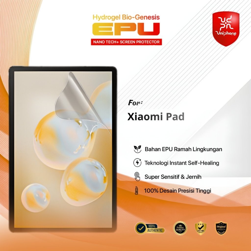 UniPhon BIO-HYDRO EPU Hydrogel Screen Guard for Xiaomi Pad Premium Protection Film Clear HD Super Sl