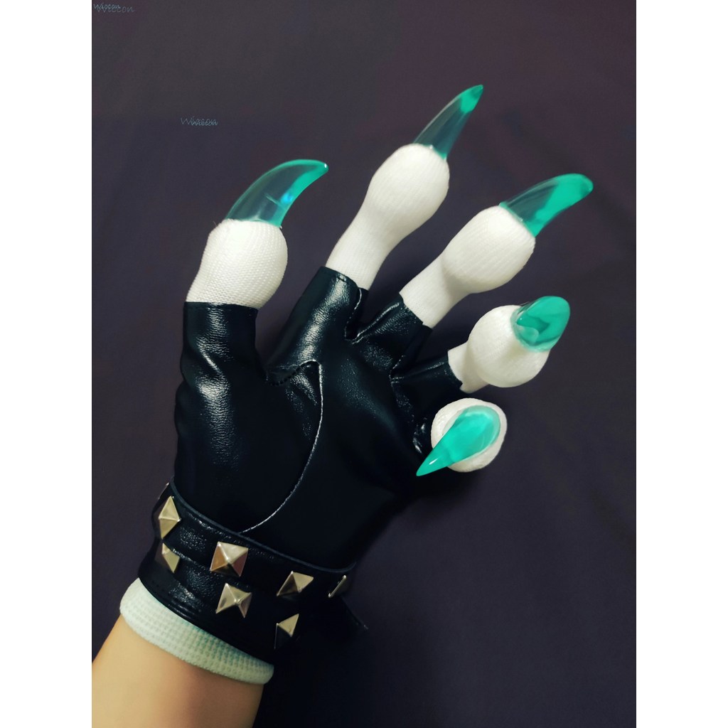 Furry Gloves Kig Fursuit Paws Kigurumi Cosplay Gloves& Handwear Summer Gloves Claw Black White