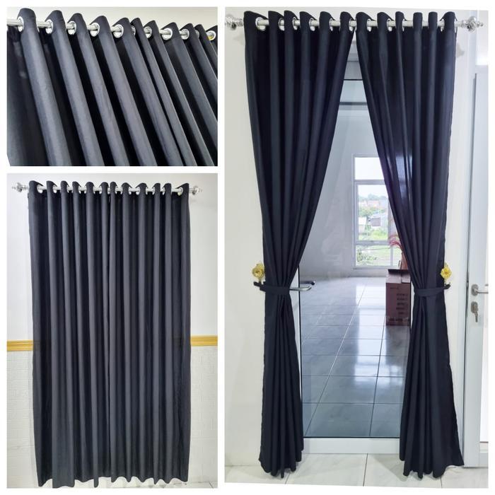 Gorden Pintu Minimalis Polos - Hordeng Jendela Tinggi Polos - Hordeng