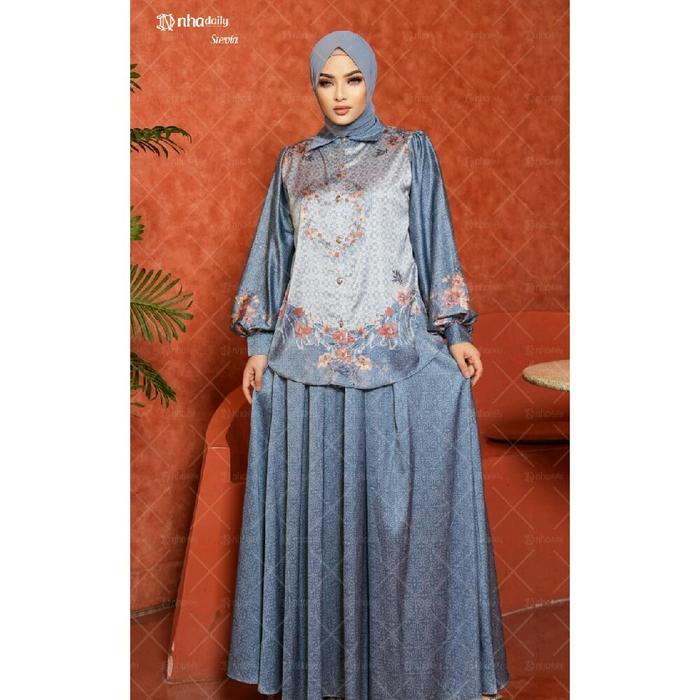 Setelan Pakaian Stevia By Nha Daily Muslim Cantik