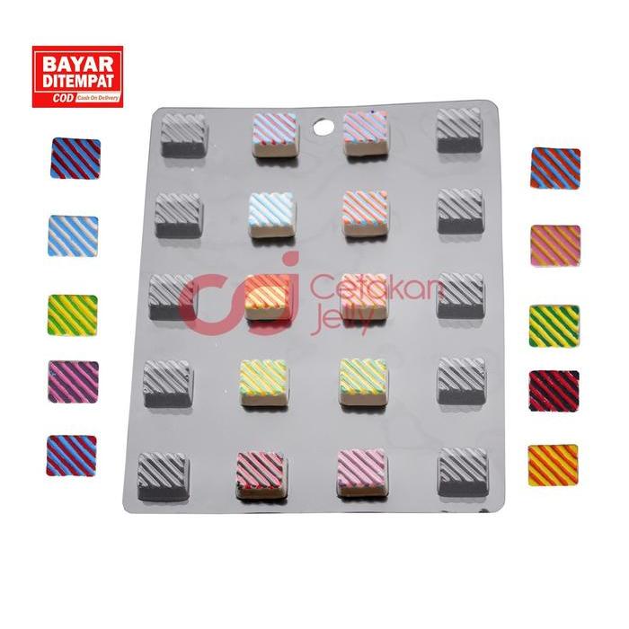 CJ Cetakan Dadu Coklat Box Thruffle 20 cav Plastik