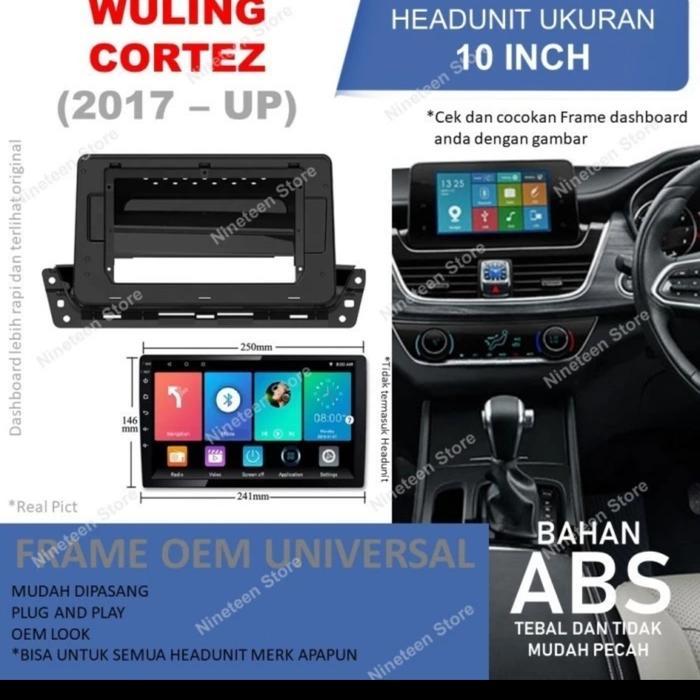 Terlaris Frem Android "10 Inch" Wuling Cortez + Soket Pnp Cortez 2021-2023