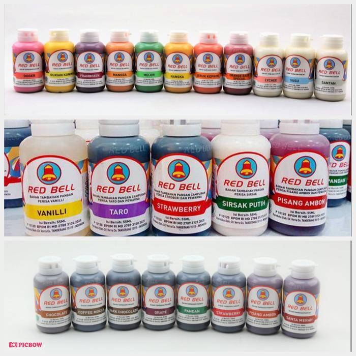 (6 Pcs X 55Ml) Redbell Pasta Aneka Varian Rasa (Perisa & Pewarna) Pasta Matcha Kemasan Pasta Rasa