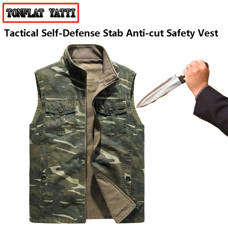 Summer Double-Faced Anti-Cut Anti-Stab Men Vest Flexible Stealth Tactics Fbi Police Safety Protectio