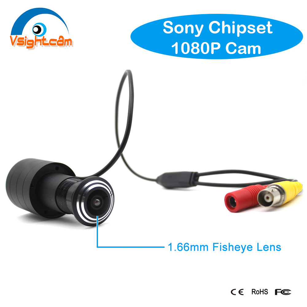 S00ny 323 Mini AHD Camera HD 1080P Door Eye Hole 1.66mm Wide Angle Fisheye Lens Peephole Camera Home