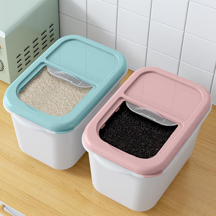 "New" Inaso Tempat Wadah Penyimpanan Beras Rice Bucket Dispenser Beras Rice Dispenser 14Kg Food