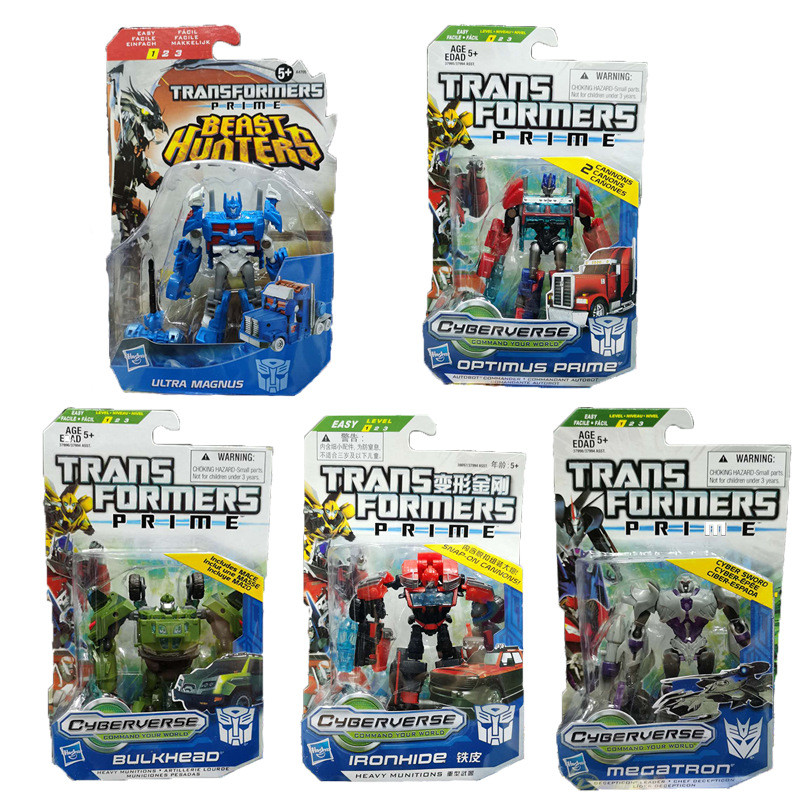 Transformers : Prime Cyberverse Scout Class Optimus Prime Megatron Ironhide Ultra Magnus Action