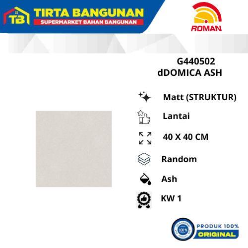ROMAN KERAMIK 40 X 40 CM FLOOR TILE G440502 dDOMICA ASH / KERAMIK LANTAI KW 1