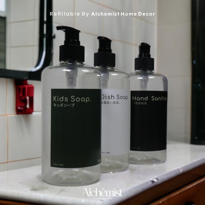 BOTOL SABUN CAIR REFILL PUMP 500ML BENING CLEAR / TEMPAT SABUN MANDI WADAH SABUN MANDI / BOTOL