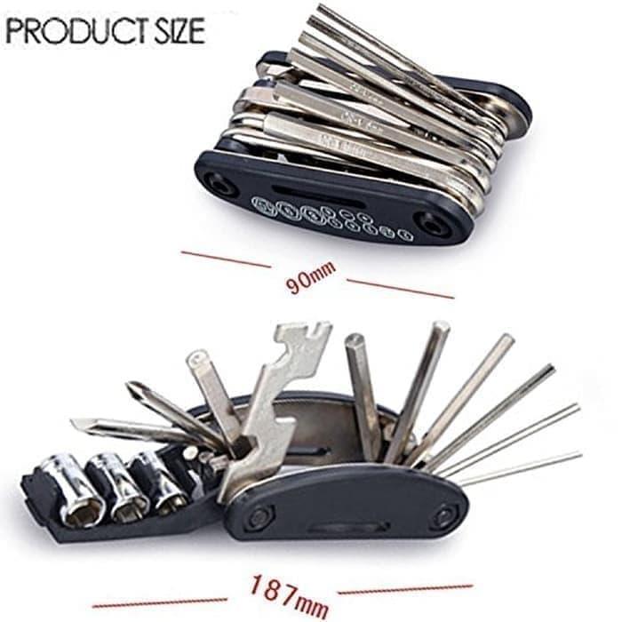 Kunci L sok set portable mini tools set obeng kunci shock sepeda motor