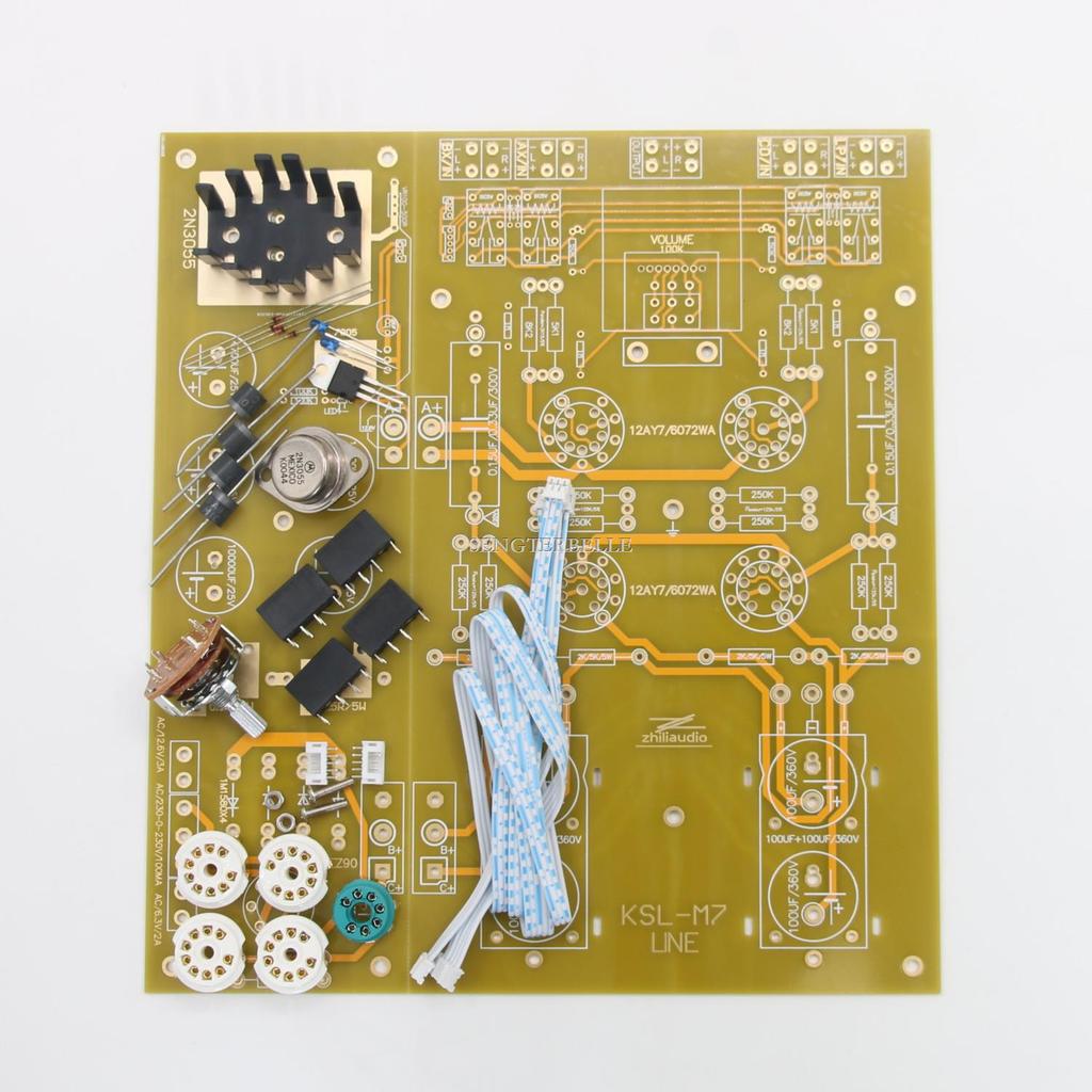 Best HiFi Diy KSL-M7 Preamp Tube Stereo Audio Preamplifier Board Kit  + Power Supply Board