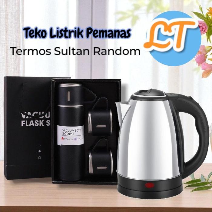 Philips - Paket 028 Teko Listrik Dan Termos Sultan Warna Random
