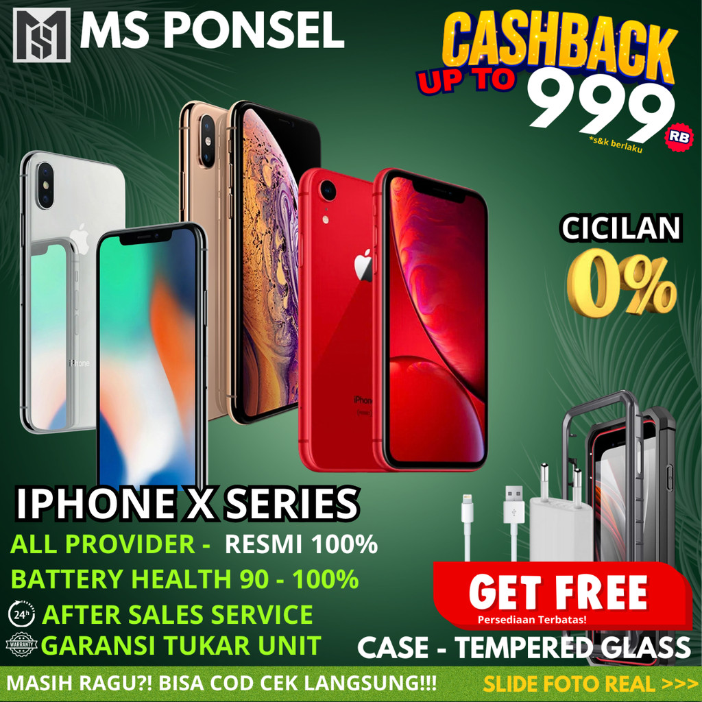 iPhone X Series 512GB 256GB 128GB 64GB Second Original Resmi