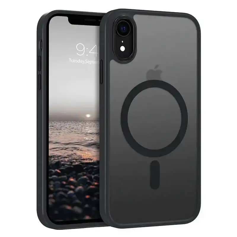 Vision Mag Armor Case iPhone XR - Magsafe Ring for Magnetic Magnet Holder Hybrid PC TPU Smoke Clear