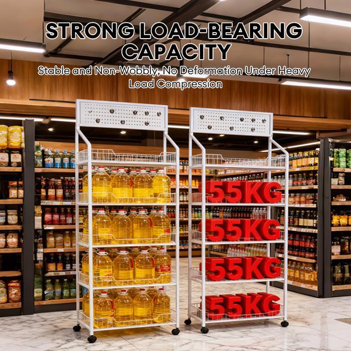 Rak chiki rak sanck warung Rak Besi 4/5/6 Lapis Rak Roda Serbaguna Rak Penyimpanan Dapur Rak Troli