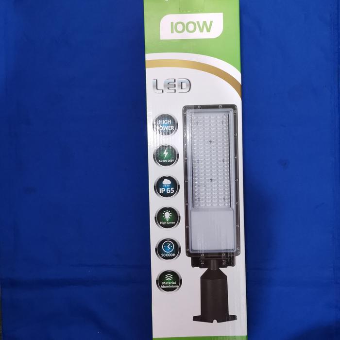 Lampu Tembak Jalan PJU LED + Photocell Sensor Cahaya 100W IP65 Outdoor LED STREET LIGHT