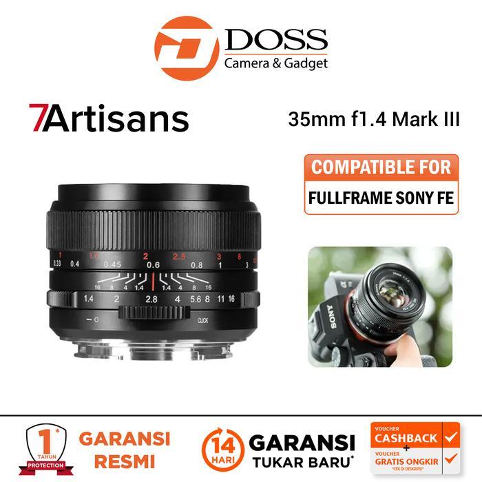 7Artisans 35mm f1.4 Mark III Sony FE Mount FullFrame 7Artisan 35 mm