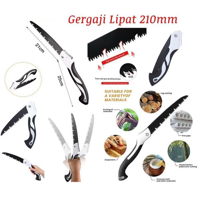 GERGAJI LIPAT PEMOTONG KAYU MULTIFUNGSI PISAU PORTABEL OUTDOOR CAMPING SUPER TAJAM