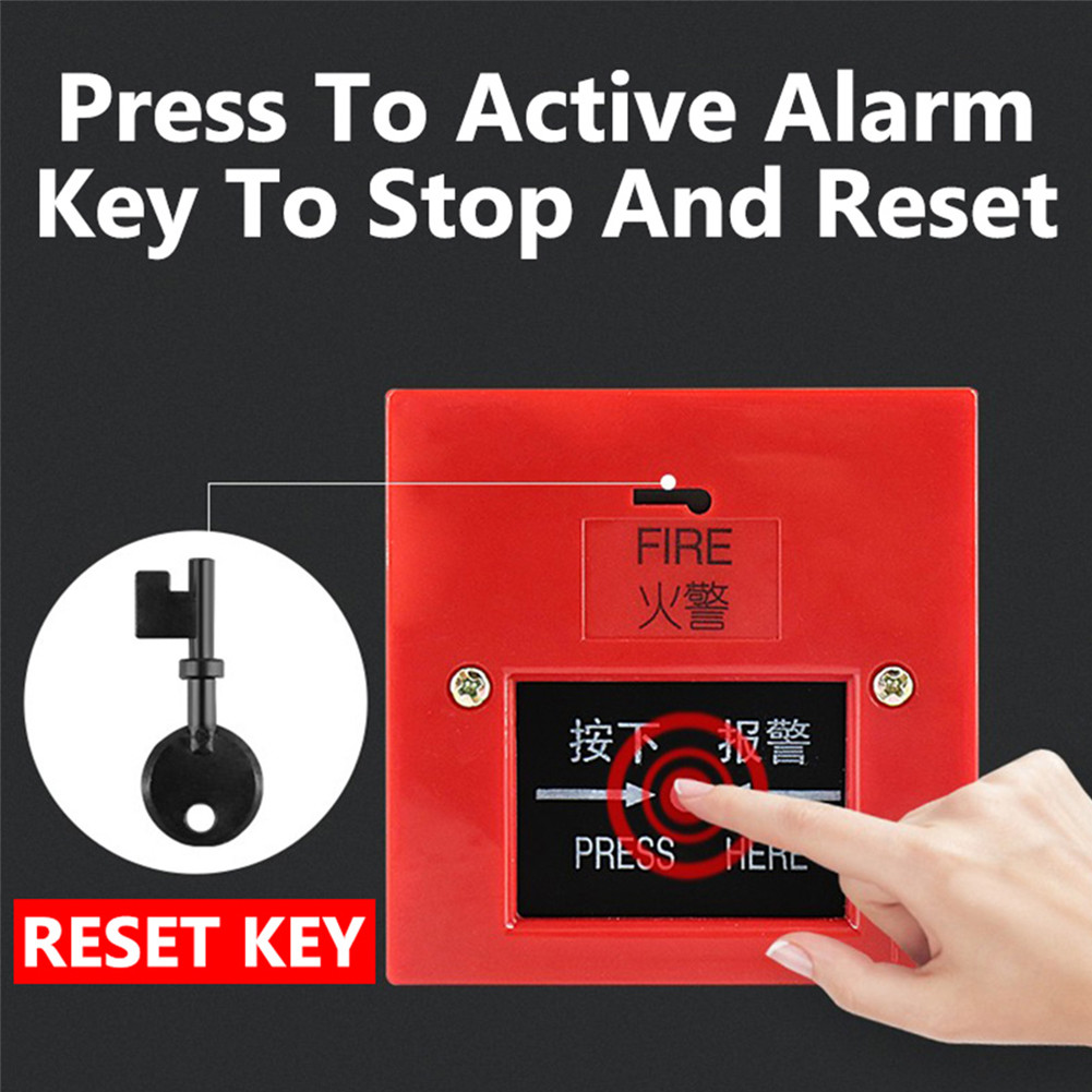 Manual Call Point Fire Alarm Metal Fire Control Sound and Light Fire Alarm Fire Warning Siren for
